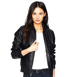 Levi's Two-Pocket Vegan Leather Hooded Bomber